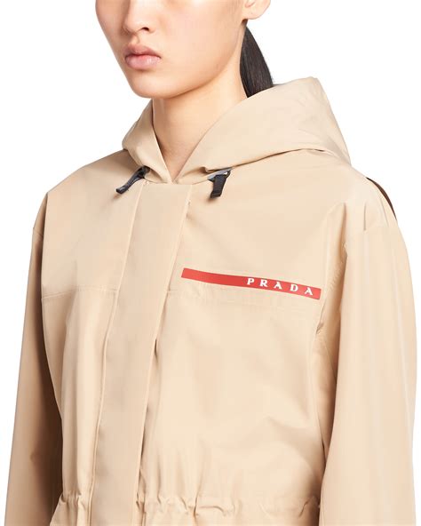 prada tan jacket|prada waterproof jacket.